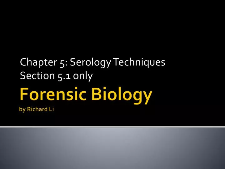 chapter 5 serology techniques section 5 1 only