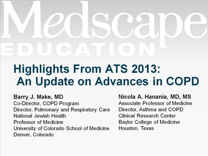 highlights from ats 2013 an update on advances in copd