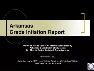 Arkansas Grade Inflation Report