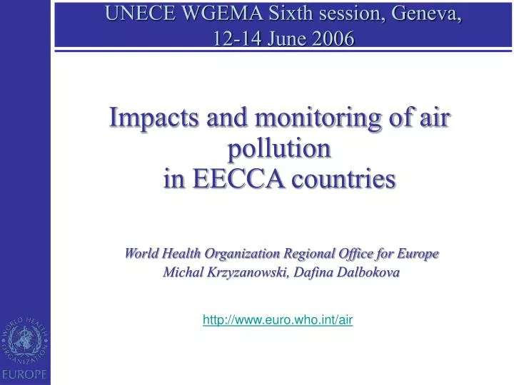 unece wgema sixth session geneva 12 14 june 2006