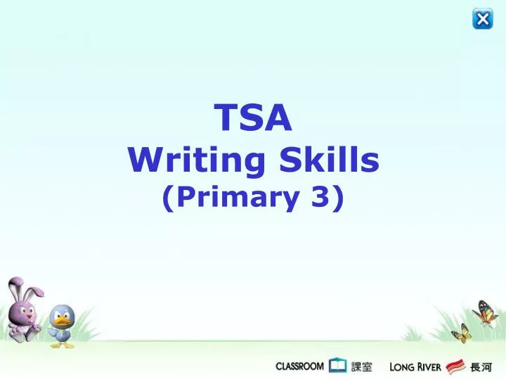 tsa writing skills primary 3