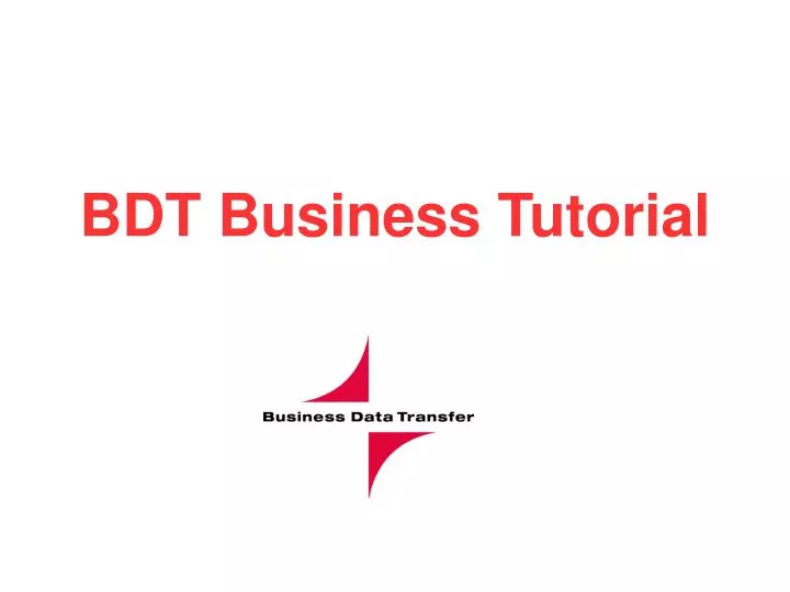 bdt business tutorial