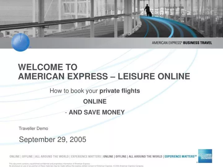 welcome to american express leisure online
