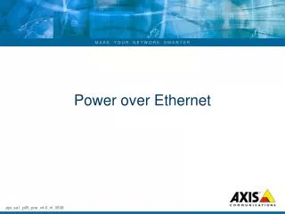 power over ethernet