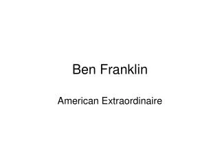 Ben Franklin