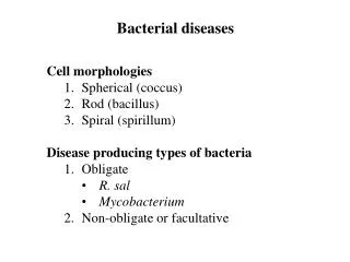 Bacterial diseases