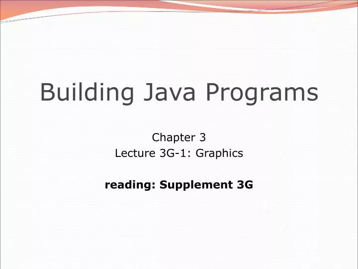 building java programs