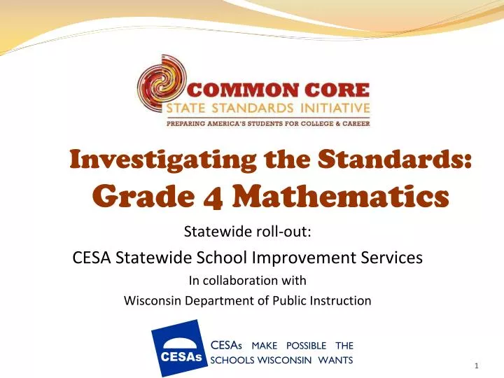 investigating the standards grade 4 mathematics