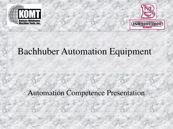 bachhuber automation equipment