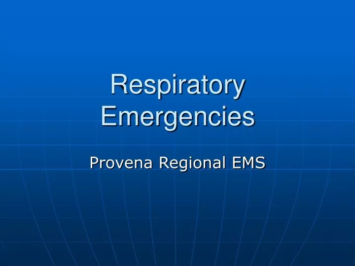 respiratory emergencies