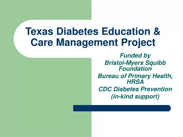 texas diabetes education care management project