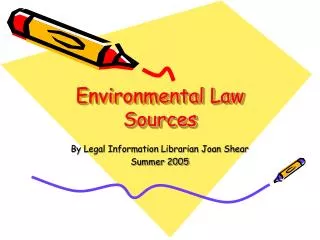 Environmental Law Sources