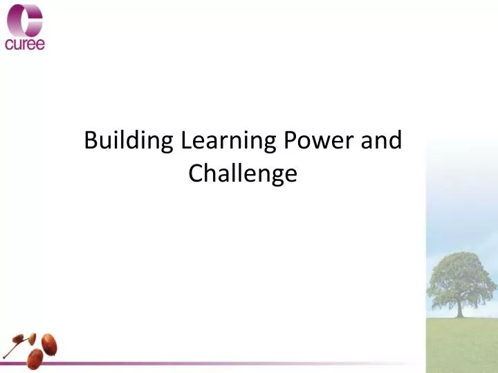 building learning power and challenge