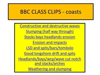 BBC CLASS CLIPS - coasts