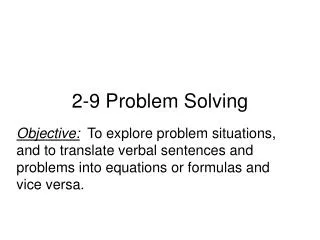 2-9 Problem Solving