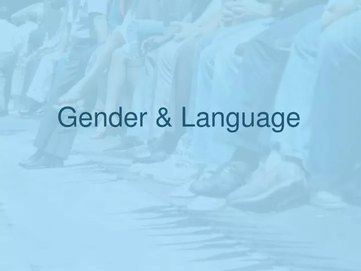 gender language