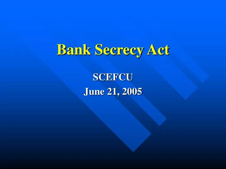 bank secrecy act