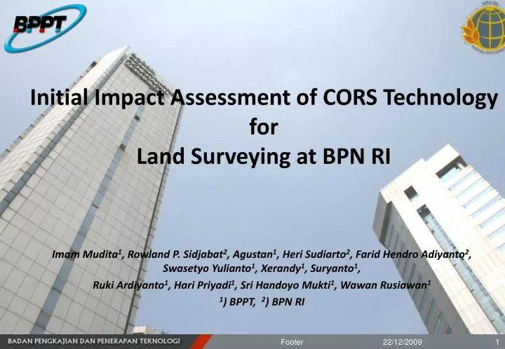 initial impact assessment of cors technology for land surveying at bpn ri