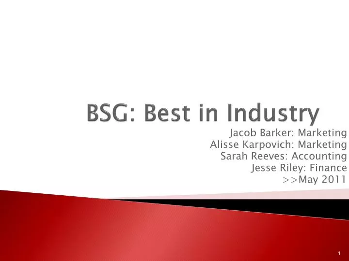 bsg best in industry