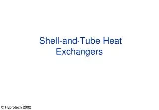 Shell-and-Tube Heat Exchangers