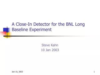A Close-In Detector for the BNL Long Baseline Experiment