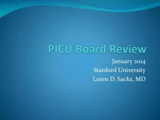 PICU Board Review