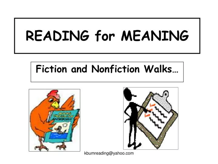 reading for meaning
