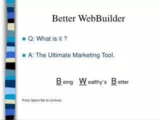 Better WebBuilder