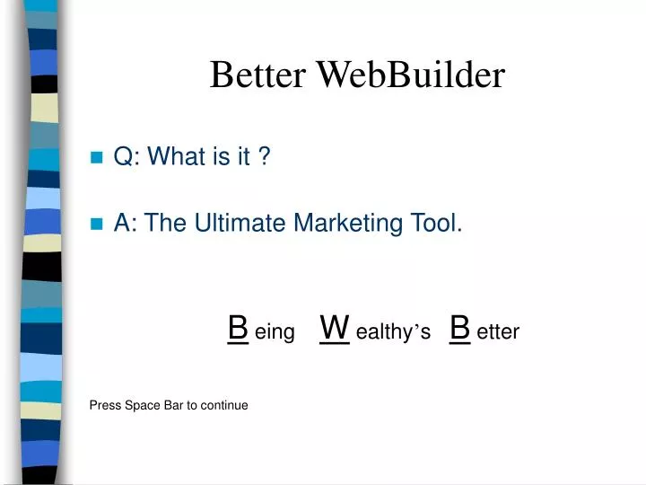 better webbuilder