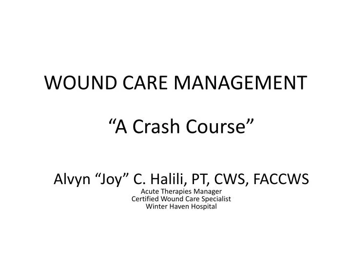 wound care management