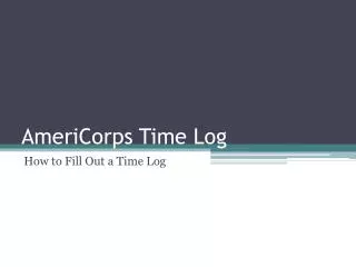 AmeriCorps Time Log