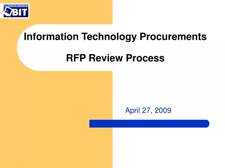 information technology procurements rfp review process