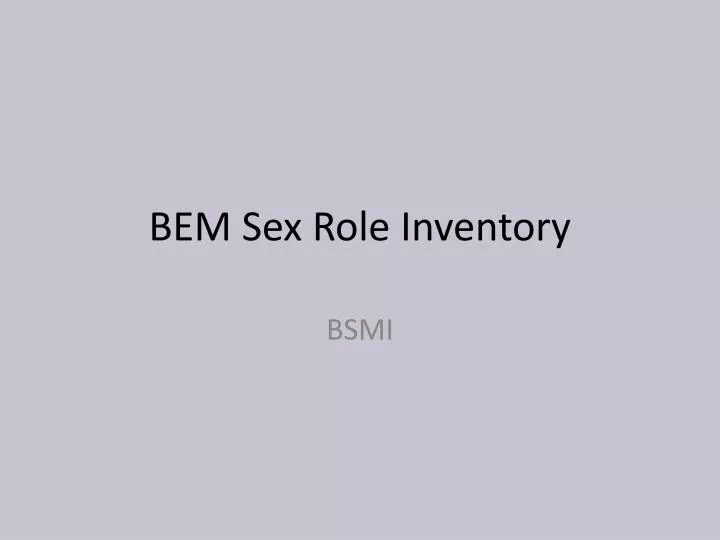 bem sex role inventory