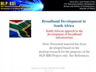 Broadband Development in South Africa