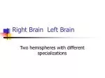 Right Brain Left Brain - slide 1