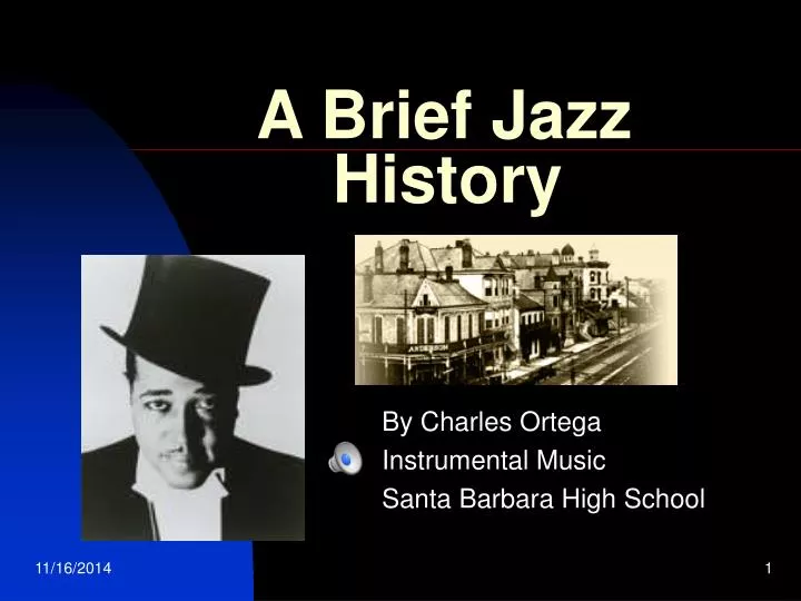 a brief jazz history