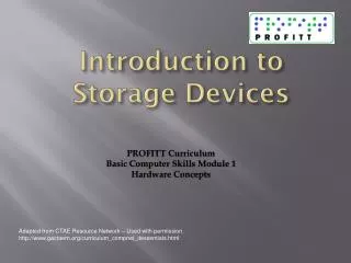 Introduction to Storage Devices