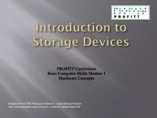 introduction to storage devices