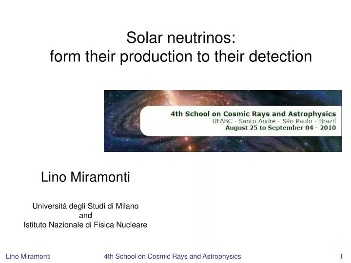 solar neutrinos form their production to their detection