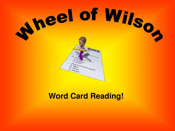 word card reading