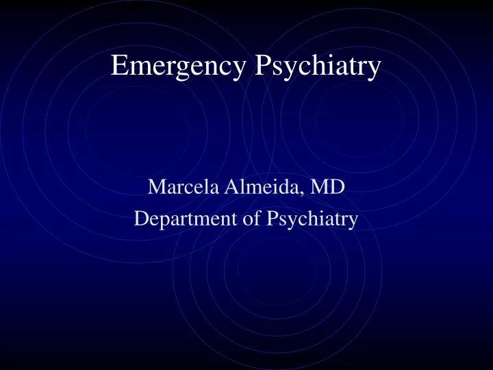 emergency psychiatry
