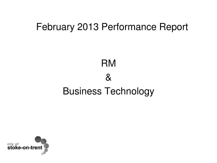 february 2013 performance report