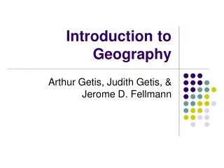 Introduction to Geography