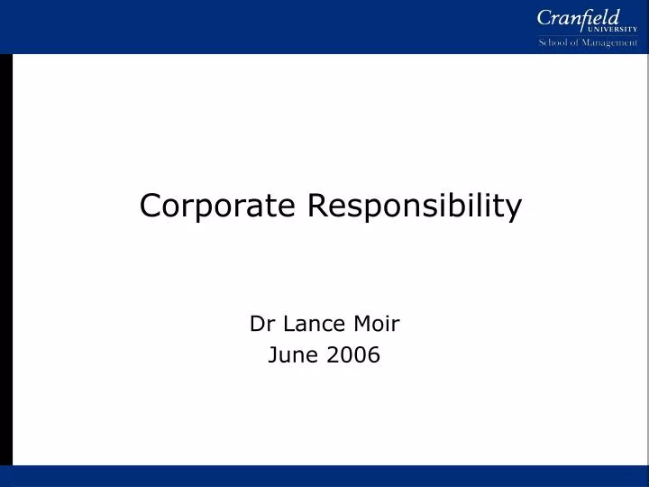 corporate responsibility