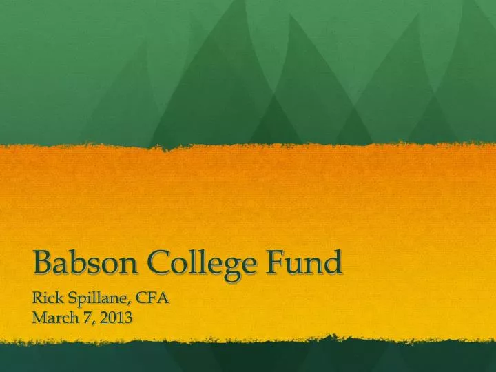 babson college fund