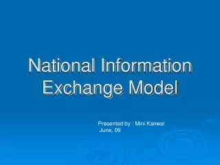 National Information Exchange Model