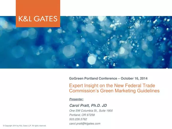 gogreen portland conference october 16 2014