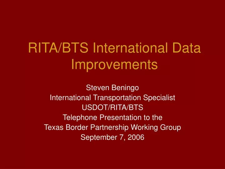 rita bts international data improvements