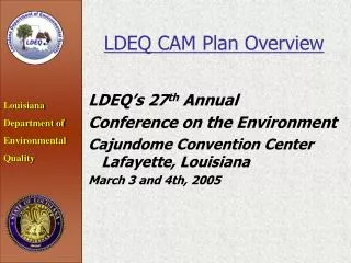 LDEQ CAM Plan Overview