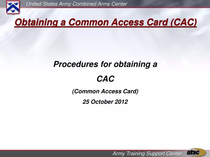 obtaining a common access card cac